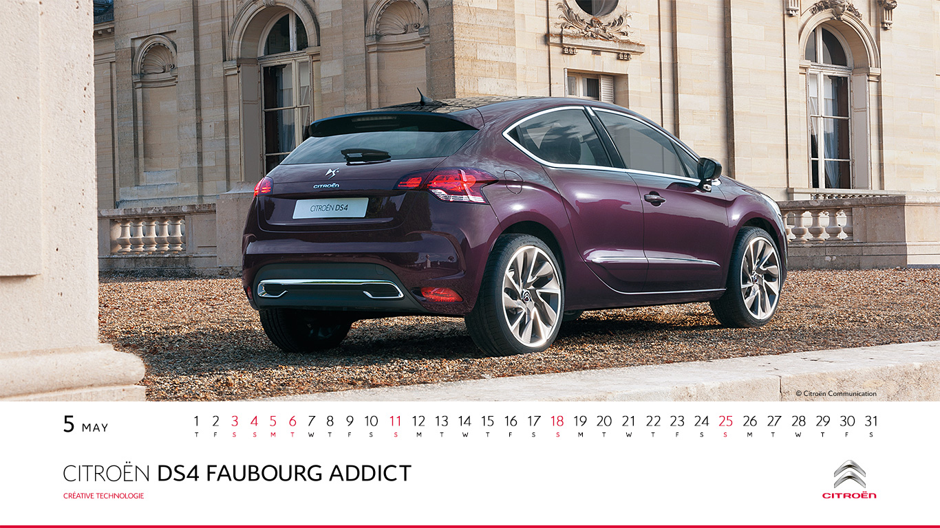 シトロエンカレンダー　5月はDS4です。