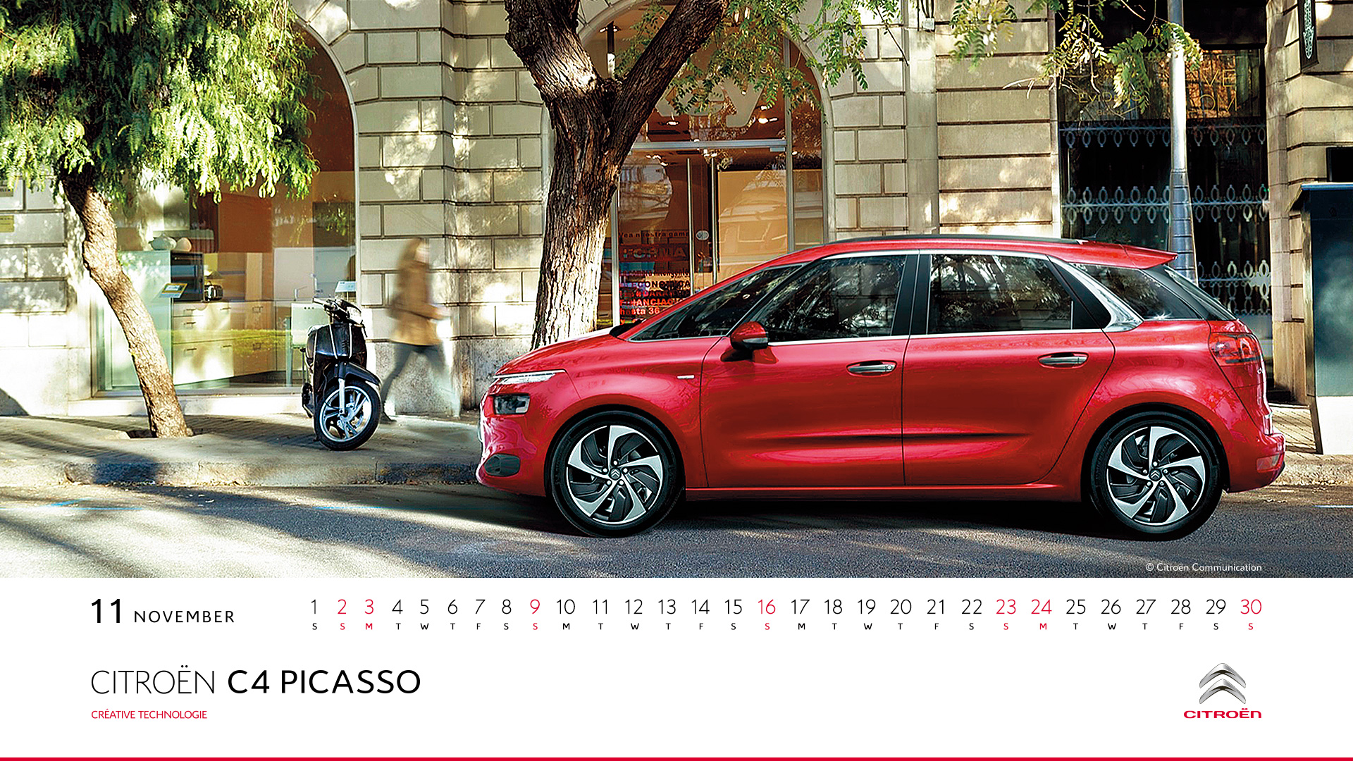 壁紙カレンダー11月はC4 PICASSOです。